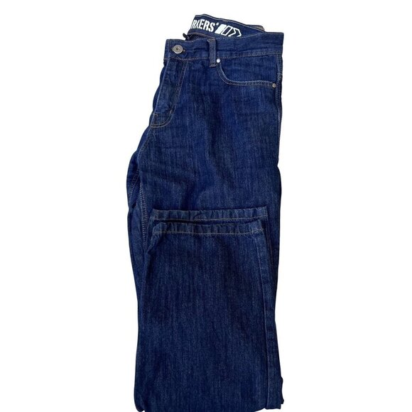 Iron Workers Mens USA 36 Blue Denim Work Jeans Reinforced Mesh Motorcycle Jeans - Picture 9 of 16